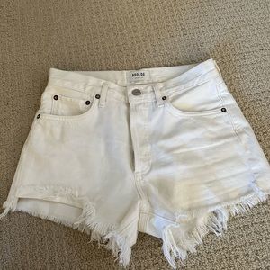 Agolde vintage parker cut off shorts size 25 white